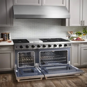 Versatile - Burner 48'' Freestanding Gas Stove Cooktop with Oven Racks