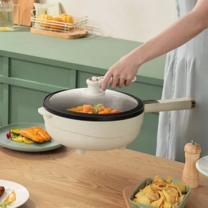 Electric Hot Pan with 5L Non-Stick Frying Pan