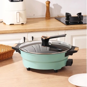 Chinese 2 Tastes Hot Pot Fondue Divided Electric Hotpot 36cm