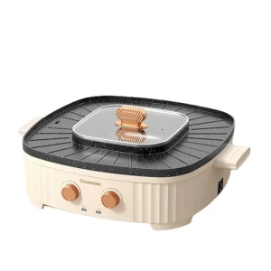 Smokeless Electric BBQ Grill with Hot Pot 2in1 Plate Korean BBQ Grill Plate