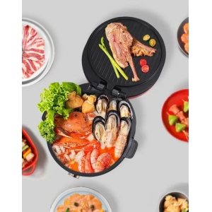 Многофункциональная двухсторонняя нагревательная сковорода для приготовления пищи Электрический гриль