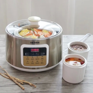 Digital Direct Stew and Ceramic Inner Pots 2 in 1 Slow Cooker