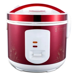 Factory - Supplied Electric Rice Cooker with Durable Steel Body and Adorable Floral Design Ideal for Home Kitchen Use