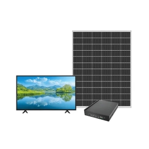 32-дюймовый новый солнечный продукт Smart AC DC TV с панелью солнечных батарей и батареей 12V Перезаряжаемый солнечный т