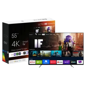 Заводская цена Безрамный телевизор Пользовательский логотип OEM 4K Android TV 43-дюймовый Smart TV 50 55 65 75 85 дюймов