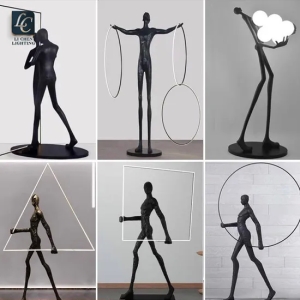 Modern Lamps Decor Nordic Minimalist Design Art Human Sculpture Floor Lamp