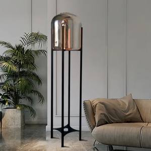 Salle de séjour un canapé Cognac Lampadaire en verre lampe à LED pour chambre à coucher de l'hôtel