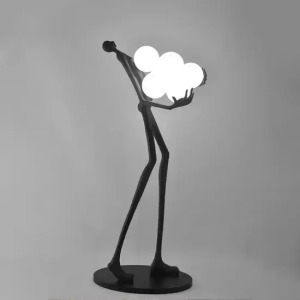 Hotel Living Room Designer Modern Minimalist Art Decoration Standing LED Floor Lamp Corner Resin Sculpture Floor Lamp