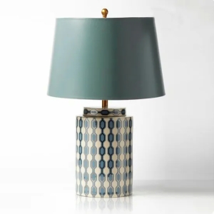Elegant E27 LED Table Lamp with Chinese Ceramic Design