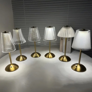 LED Modern European Romantic 3 Colors Touch Dimming Desk Light Cordless Rechargeable Hotel Restaurant Decor Night Lighti