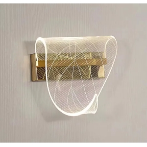 Light Luxury Bedroom Headboard Gold Wall Light Transparent DOT Acrylic Knob Master Bedroom Modern Superior Sense Wall La