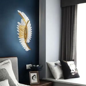 Luxurious Acrylic Feather Wall Lamp for Elegant Spaces