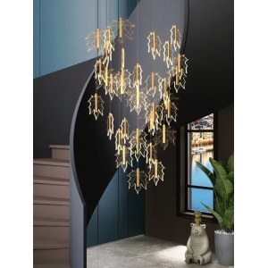 枫叶形状丙烯酸现代室内楼梯吊灯项目热销灯