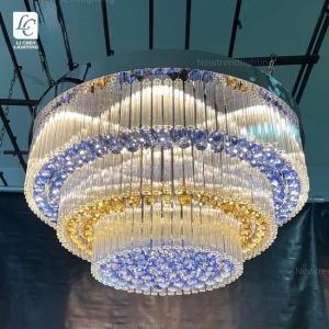 Professional Custom Indoor Hotel Decoration Lighting Luxury Crystal Ceiling Chandelier