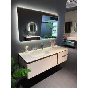Luxurious Modern Design Bathroom Cabinet with Marble Countertop