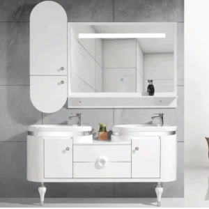 Tamanho grande Water-Proof PVC pintado piso piso piso banheiro vaidades móveis armários 1101