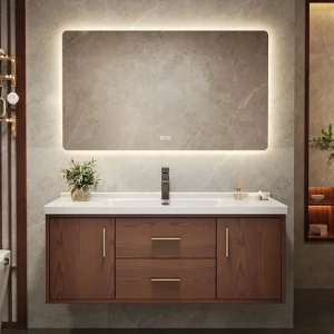 Wholesale Modern Hotel Wall Bathroom Cabinet Wooden Home Furniture Bathroom Vanity