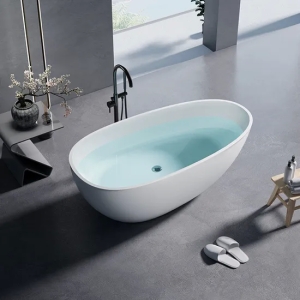 Factory Hot Sale Modern Phantom Pearl Freestanding Pure Acrylic Stone SPA Bathroom Bathtub Hot Tub for Hotel and Family