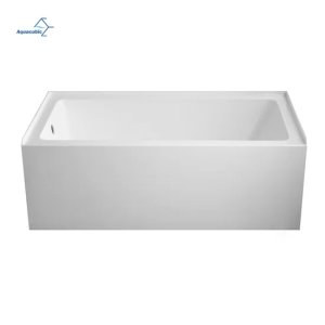 New Design Custom Recessed Bathroom Slim Acrylic 3 Side Skirt Bathtub