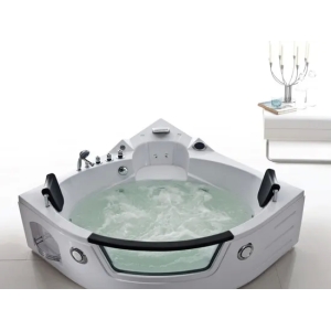 Gloss Acrylic Massage Bathtub with Whirlpool and Computer Control Panel