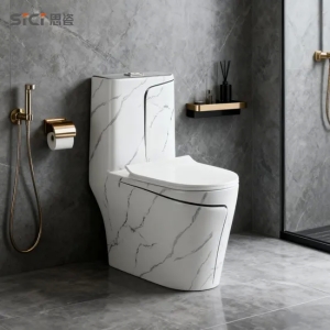 Modern Sanitary Ware Ceramic Bathroom Toilet Set One Piece Marble Basin Toilet