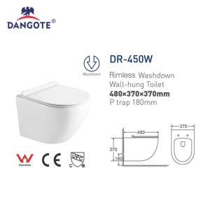 Self-Cleaning Bathroom Ceramic Round P-Trap Wall Hung Chaozhou Sanitary Toilet