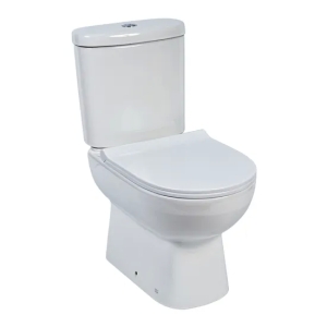 Watermark Ceramic Commode P-Trap Rimless Bathroom Two Piece Toilet with UF Seats