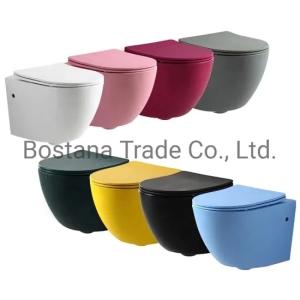 CE Wall Hung Ceramic Two Piece Bathroom P-Trap Toilet for Adult Sanitary Ware