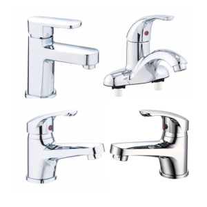 Chromed ABS Single Handle Plastic Basin Bathroom Faucet