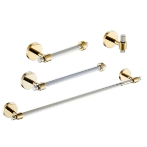 Luxury Bath Decor Shower Toilet Accessories Set Hotel Acrylic Bathroom Accessories