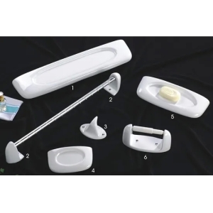 Modern Design Wall Mounted Ceramic 6 PCS Bathroom Accessories Sets Good Detail Bathroom Sanitary Bath Accessory