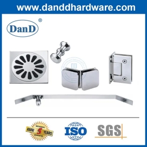 Factory Price Modern Stainless Steel Glass Door Clamp Hinge Toilet Shower Hardware Fitting Accessory Bath Rod Bathroom A