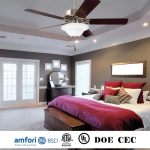 52inch Modern LED Ceiling Fans Remote Control Retractable Blades with Silent Motor for Living Room Restaurant