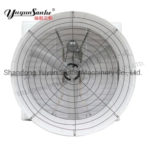 Yuyun Sanhe Djf (p) Series FRP Fiberglass Cone Ventilation Exhaust Fan Stainless Steel Blade for Poultry Farm Pig Swine 