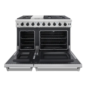 High - Power 48'' Dual - Oven Gas Stove Cooktop with Halogen Lights