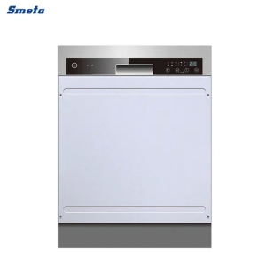 12 Settings OEM White Household Appliance Semi Built in Dishwasher