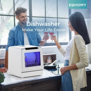 Portable Dishwasher with Built-in Water Tank for Compact Living