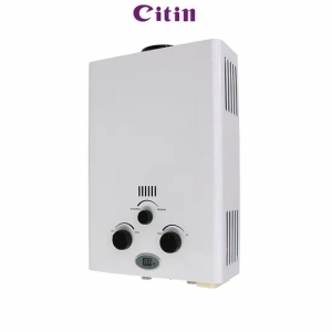 Calentador de agua caliente tipo de combustión con control de perilla para uso doméstico