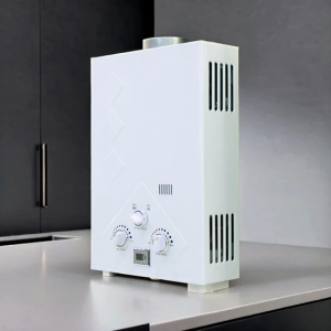 Compact Space Saving Flue Tipo Hot Water Heater Copper Tank Tecnologia 6-12L Modelos Escaláveis