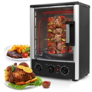 Vertical Countertop Bake Turquia Thanksgiving Broil Atualizado Multi-Função Rotisserie Forno