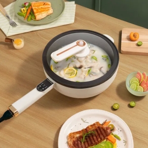 Cacerola de cocinar eléctrica del control intuitivo, 1500W poder, tamaño de los 30cm