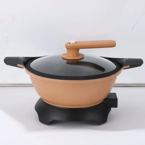 Plato profundo redondo eléctrico multifuncional de la olla de presión baja eléctrica de la olla caliente