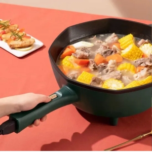 Multifunction Cooker Apartment Office Used Nonstick Round Electric Skillet