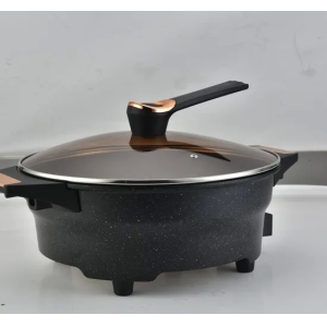 Olla caliente de la sartén antiadherente eléctrica multifuncional 1500W