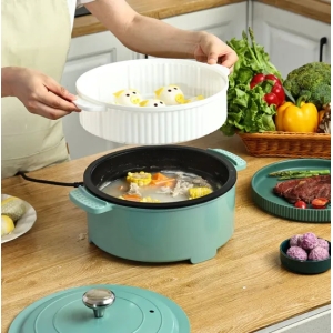 Multicooker eléctrica fabricante de sopa parrilla hornear hirviendo Barbacoas olla caliente 30cm