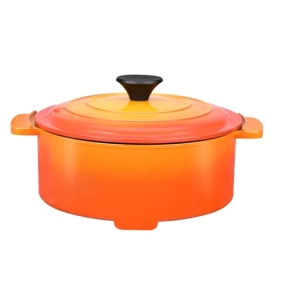 Pot électrique de Cookware de pot de fonte émaux d'aluminium avec la double poignée 30cm