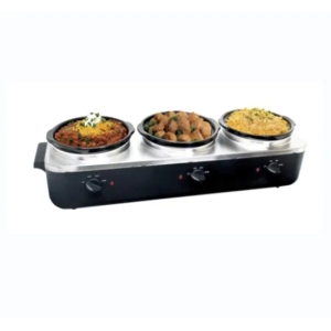 Cocina lenta 180W con 3 ollas de cerámica individuales para el hogar