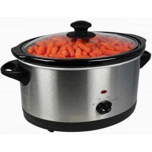 330W 6.5L olla de cocción lenta con vidrio Glid