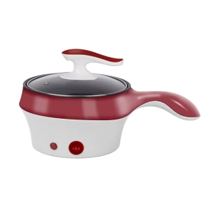 Multipurpose Round Cooker Shabu Noodle Non Stick Student Mini Electric Hot Cooking Pan with Steamer Frying Pan Electric 