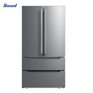 22,5 Cu. FT. 115V/60Hz Frost Free aço inoxidável francês porta refrigerador
